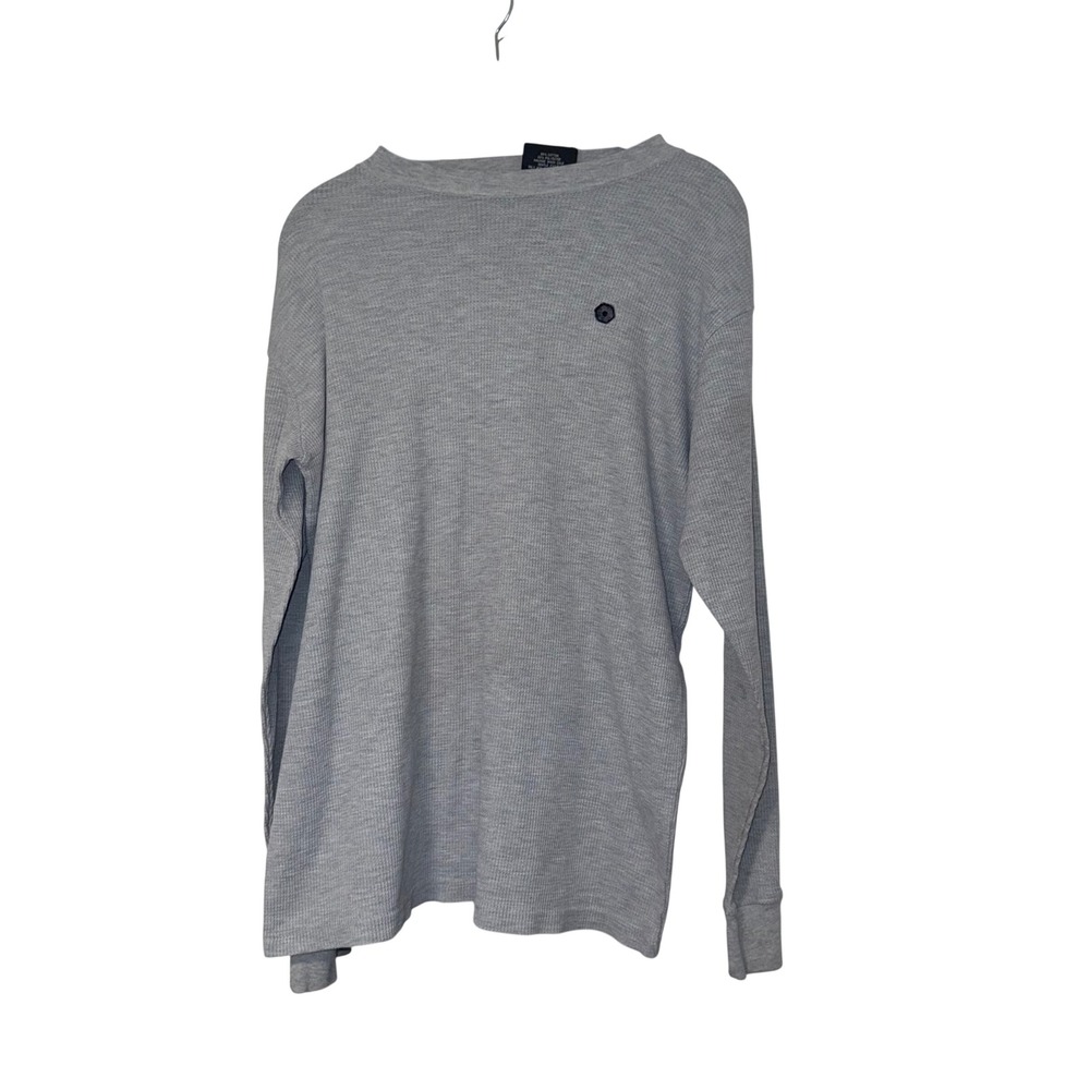 Southpole Thermal Waffle‎ Knit Shirt Mens Large Gray